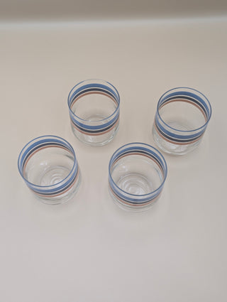 Multicolored Striped Glasses Set of 4