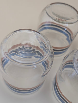 Multicolored Striped Glasses Set of 4