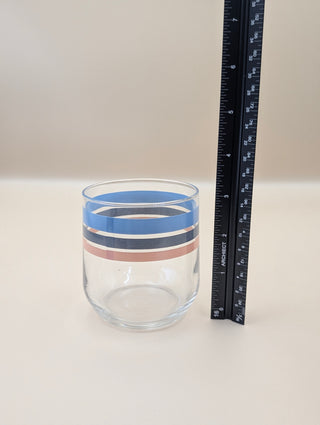 Multicolored Striped Glasses Set of 4