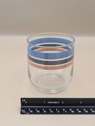 Multicolored Striped Glasses Set of 4