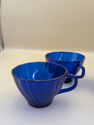 Cobalt Blue Teacups set of 4