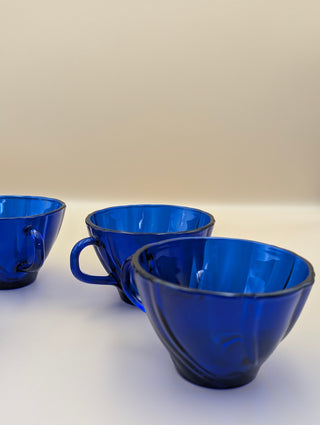 Cobalt Blue Teacups set of 4