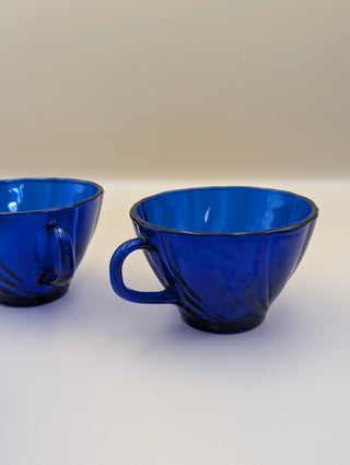 Cobalt Blue Teacups set of 4