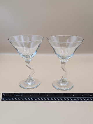 Z Stem Martini Glasses set of 2
