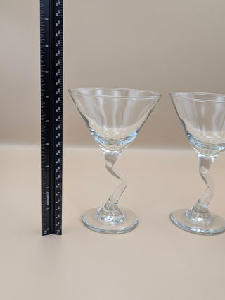 Z Stem Martini Glasses set of 2