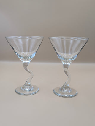 Z Stem Martini Glasses set of 2