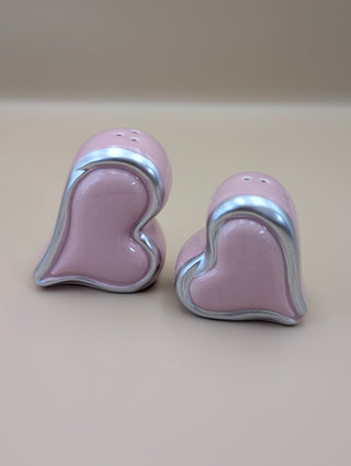 Cracker Barrel Pink Heart S&P Shaker Set