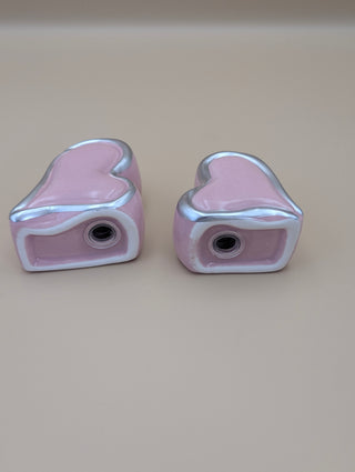 Cracker Barrel Pink Heart S&P Shaker Set