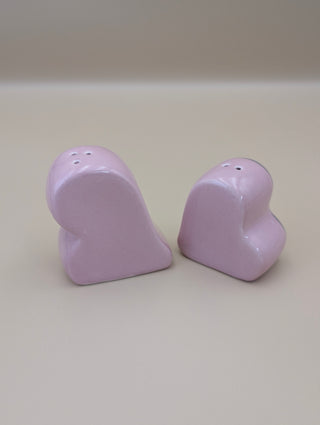 Cracker Barrel Pink Heart S&P Shaker Set