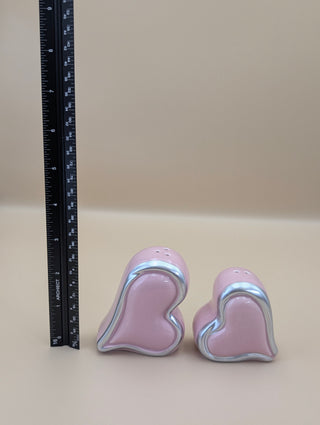 Cracker Barrel Pink Heart S&P Shaker Set