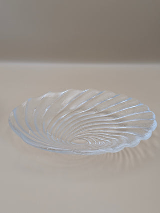 Textured Glass Shell Plates Set of 6
