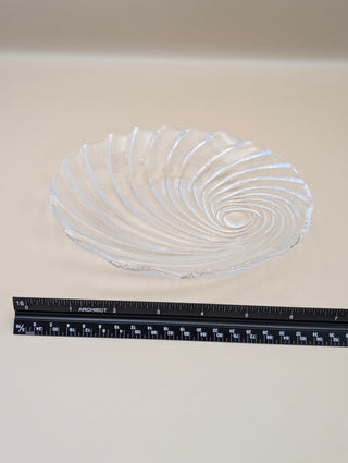 Textured Glass Shell Plates Set of 6