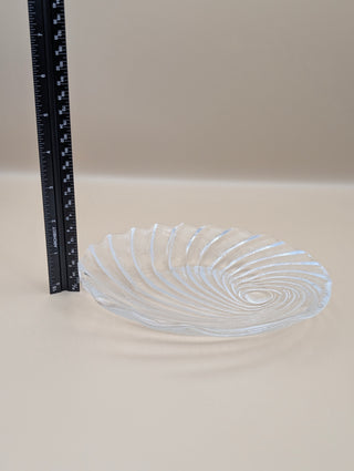 Textured Glass Shell Plates Set of 6
