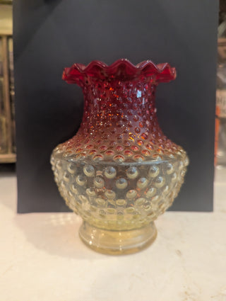 Amberine Hobnail Vase