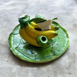 2-Piece Banana Teapot & Leaf Plate