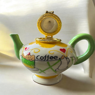 Mini Porcelain Teapot Trinket Box