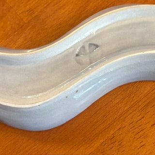 Periwinkle Wave Shaped Art Studio Olive Dish