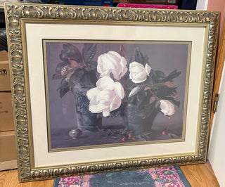 Large Framed Art Ornate Silver Frame