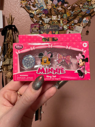 Disney Minnie Mouse Adjustable Ring Set