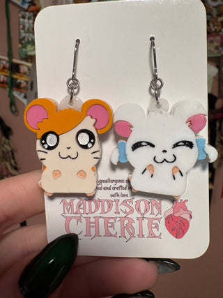 Bijou and Hamtaro Earrings