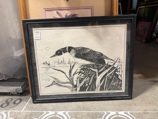 Vintage signed numbered Loon Art
