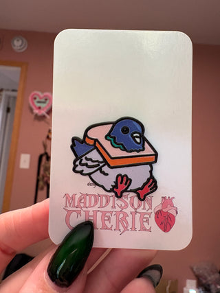 Bread Pigeon Enamel Pin