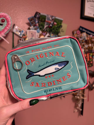 Blue Sardine Zipper Bag