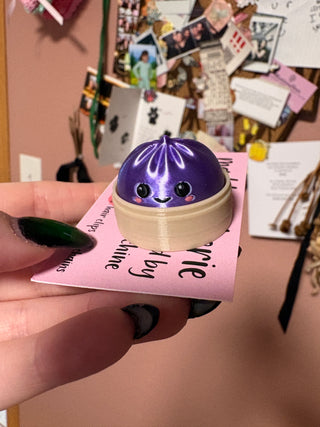 Dumpling Clicker Keychain - Purple