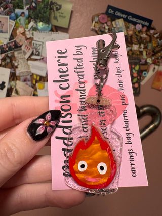 Calcifer Keychain/Bag Charm