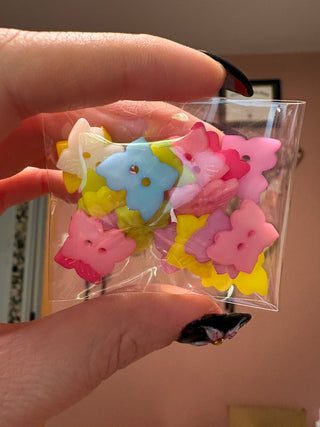 Multi Color Butterfly Buttons Pack
