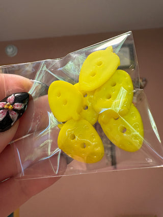 Pack of Yellow Fruit Buttons