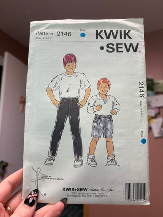 Kwik Sew Pattern 2146 - Boys Jeans and Shorts