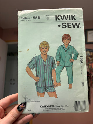 Kwik Sew Pattern 1556 - Boys Pajamas
