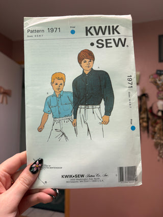 Kwik Sew Pattern 1971 - Boys Shirt