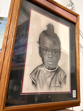J. MacDonald Henry Charcoal Lithograph Print