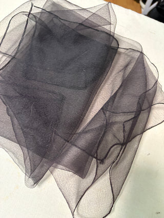 Black Organza Handkerchief