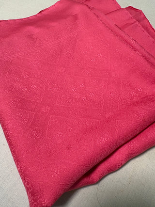 Hot Pink Jacquard Square Scarf Hankercheif