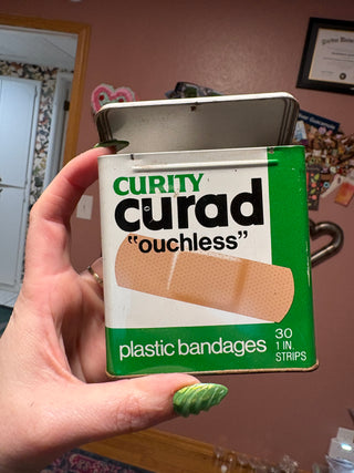 Curad 1980s Metal Tin