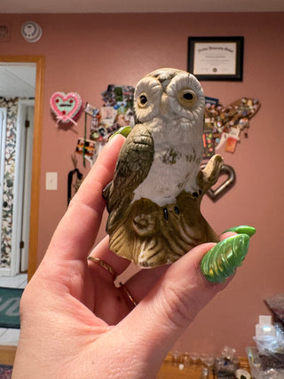 Vintage Homco ceramic owl figurine