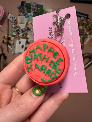 HBD Harry Cake Clicker Keychain