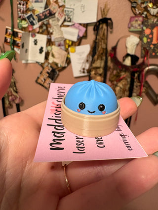 Dumpling Clicker Keychain - Blue