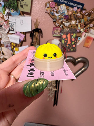 Dumpling Clicker Keychain - Yellow