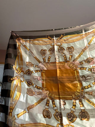 Vintage Gold Square Handkerchief Scarf