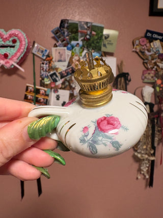 Vintage Mini Porcelain Oil Lamp