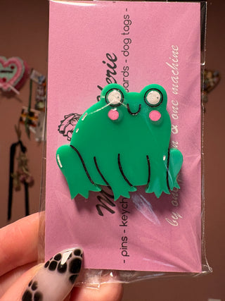 Large Acrylic Frog Pin