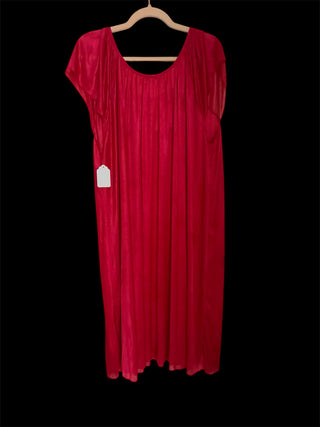 Lati Fashion Red Satin Nightgown – XXXL