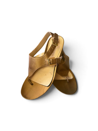 Ralph Lauren Gold Sandals 8