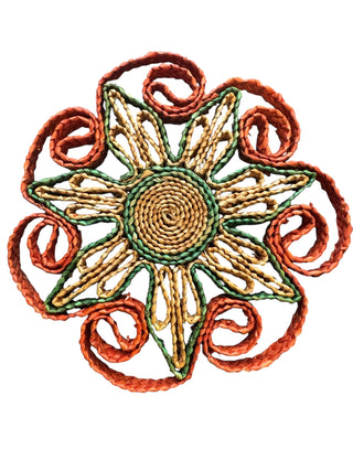 Handwoven Straw Trivet 7.5"