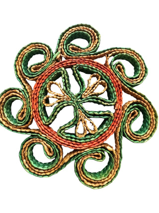 Handwoven Straw Trivet 7.5"