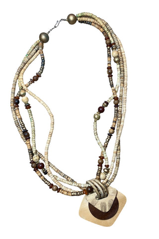 African Wooden Necklace
